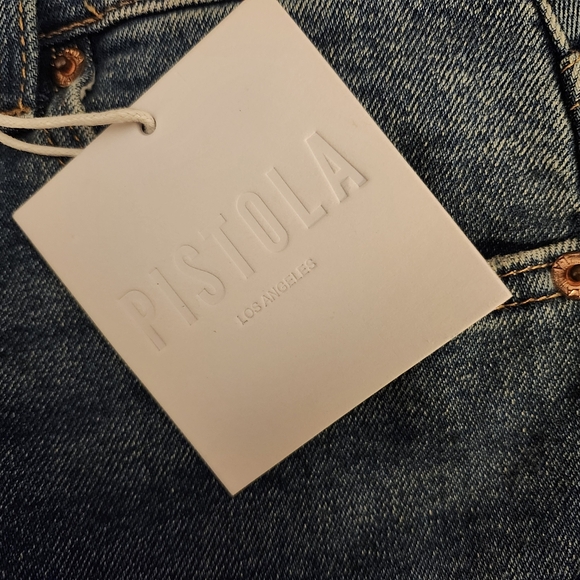NWT Pistola Cara High Waist Distressed Skinny Frayed Hem Cropped Denim Jeans 26 - Picture 7 of 8